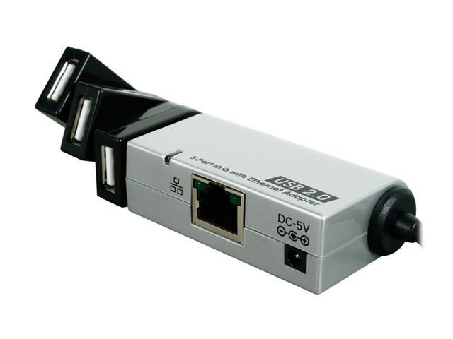 GWC HE2230  3 Port USB Hub with Ethernet Adapter, Mobility Dock for Ultrabook for added LAN and device connectivity