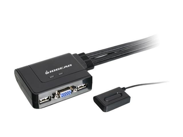 IOGEAR GCS22U 2-Port USB KVM Switch with Cables and Remote