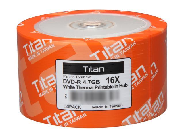 Titan 4.7GB 8X DVD R 50 Packs Disc Model T6881192