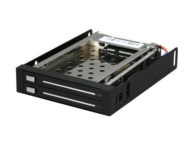 Rosewill RX C202 3.5" SATA Trayless Hot Swap Mobile Rack for Dual 2.5" SATA SSD / HDD