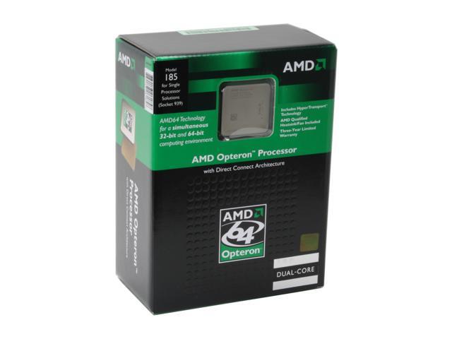 AMD Opteron 185 Denmark Dual-Core 2.6 GHz Socket 939 110W OSA185CDBOX Processor