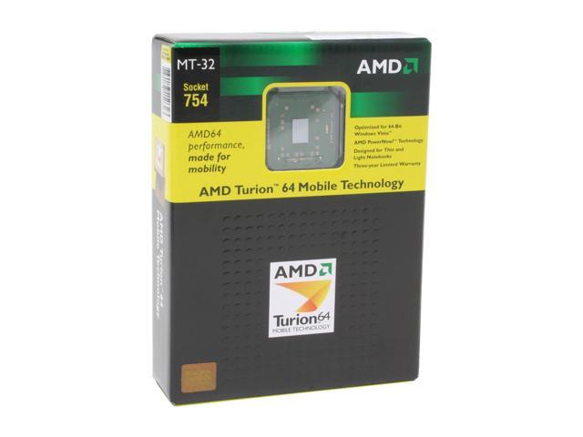 AMD Turion 64 MT32 Lancaster 1.8 GHz 512KB L2 Cache Socket 754 Single Core TMSMT32LDWOF Processor