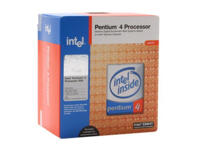 Intel Pentium 4 506 Prescott Single Core 2.66 GHz LGA 775 BX80547PE2667EN Processor