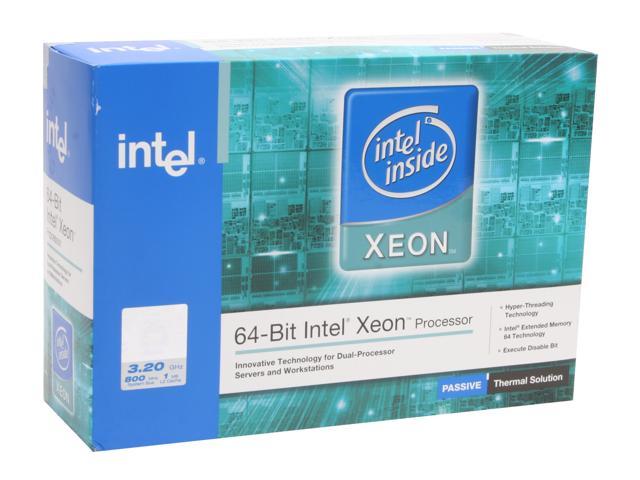 Intel Xeon EM64T 3.2 Nocona Single Core 3.2 GHz Socket 604 BX80546KG3200EP 2U Passive Processor