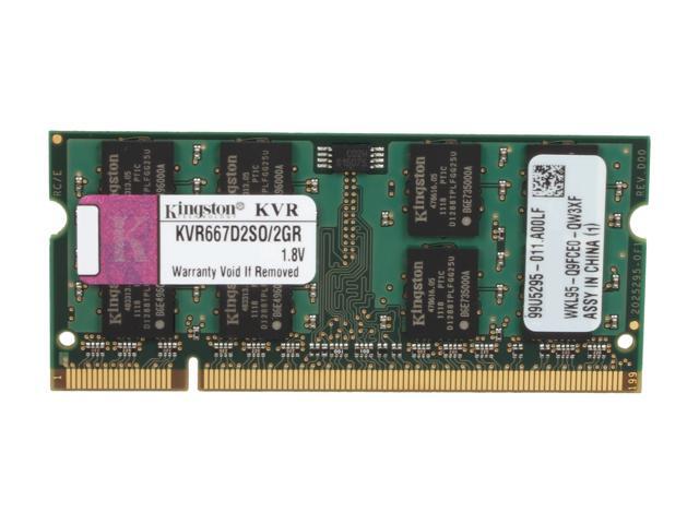 Kingston 2GB 200-Pin DDR2 SO-DIMM DDR2 667 (PC2 5300) Laptop Memory Model KVR667D2SO/2GR