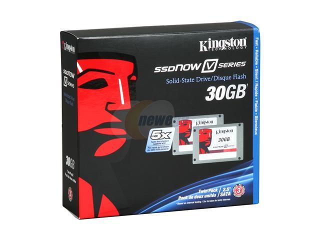 Kingston SSDNow V Series 2.5" 60GB (2 x 30GB) SATA II Internal Solid State Drive (SSD) SNV125 S2BD/30GB 2P