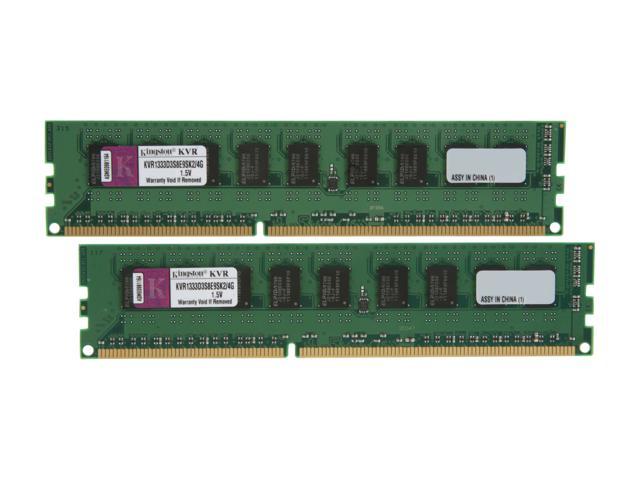 Kingston Server Memory SR X8 w/TS Model KVR1333D3S8E9SK2/4G