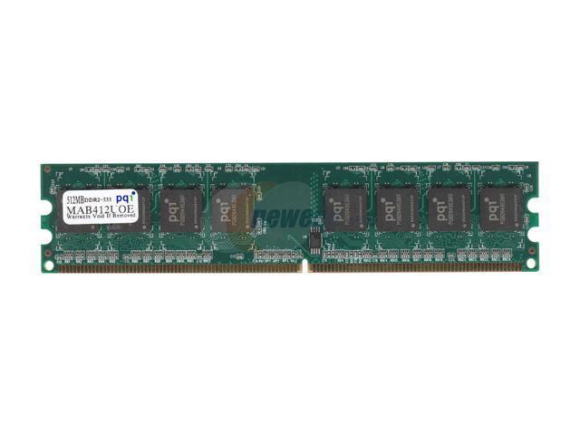 PQI POWER Series 512MB 240 Pin DDR2 SDRAM DDR2 533 (PC2 4200) System Memory Model MAB412UOE