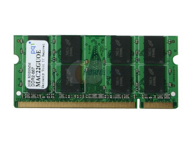 PQI 2GB 200 Pin DDR2 SO DIMM DDR2 667 (PC2 5300) Laptop Memory Model MAC22GUOE