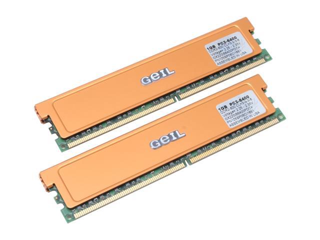 GeIL 2GB (2 x 1GB) 240 Pin DDR2 SDRAM DDR2 800 (PC2 6400) Dual Channel Kit Desktop Memory Model GX22GB6400PDC