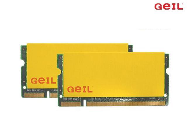 GeIL 4GB (2 x 2GB) 200-Pin DDR2 SO-DIMM DDR2 800 (PC2 6400) Dual Channel Kit Laptop Memory Model GX2S6400-4GDCA
