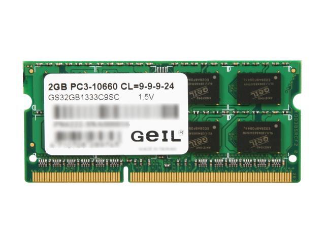 GeIL 2GB 204-Pin DDR3 SO-DIMM DDR3 1333 (PC3 10666) Laptop Memory Model GS32GB1333C9SC