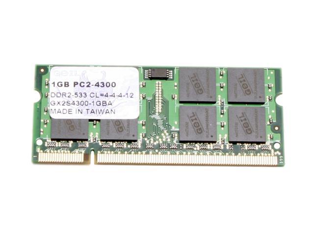 GeIL 1GB 200-Pin DDR2 SO-DIMM DDR2 533 (PC2 4300) Laptop Memory Model GX2S4300-1GBA