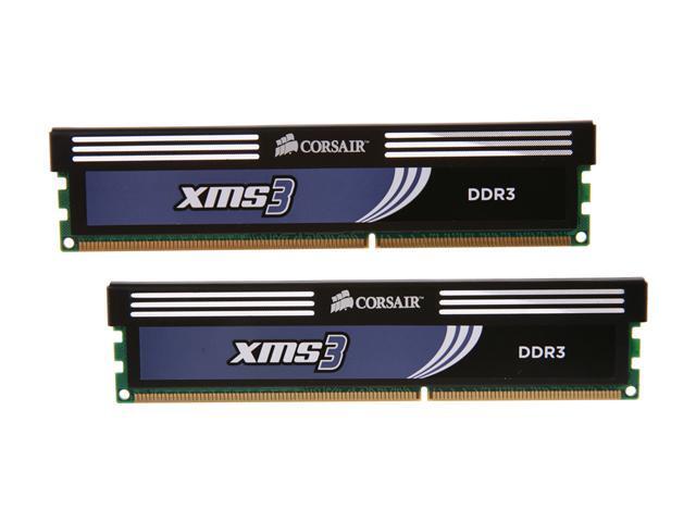 CORSAIR XMS3 2GB (2 x 1GB) 240-Pin DDR3 SDRAM DDR3 1333 (PC3 10666) Desktop Memory Model TW3X2G1333C9A G