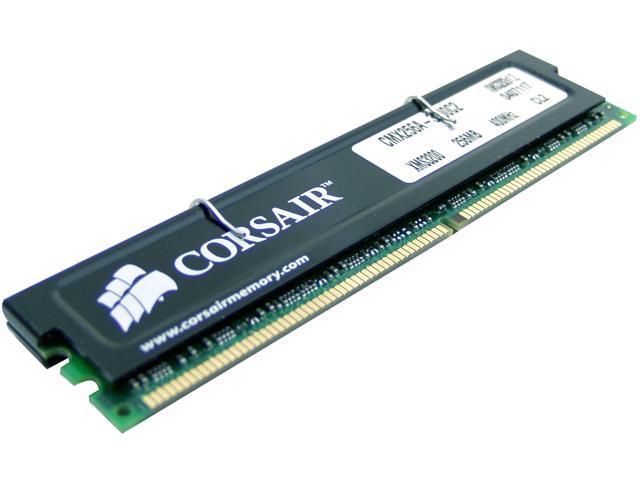 CORSAIR XMS 256MB 184 Pin DDR SDRAM DDR 400 (PC 3200) Desktop Memory Model CMX256A 3200C2