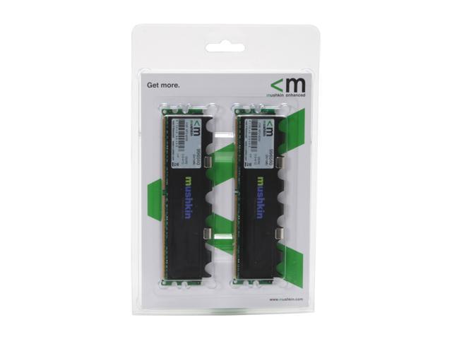 Mushkin Enhanced 2GB (2 x 1GB) 240 Pin DDR2 SDRAM DDR2 1150 (PC2 9200) Dual Channel Kit Desktop Memory Model 996560