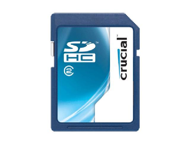 Crucial 8GB Secure Digital High Capacity (SDHC) Flash Card Model CT8GBSDHC