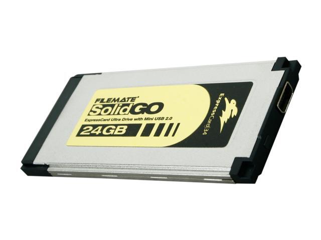 Wintec FileMate SolidGO 24GB ExpressCard 34 with Mini USB 2.0 External Solid State Drive (SSD) 3FMS4D24M-WR