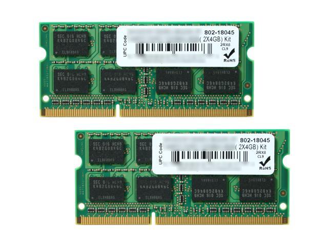 Wintec 8GB (2 x 4GB) 204-Pin DDR3 SO-DIMM DDR3 1333 (PC3 10666) Laptop Memory Model 3AMD31333N-8G2K-R