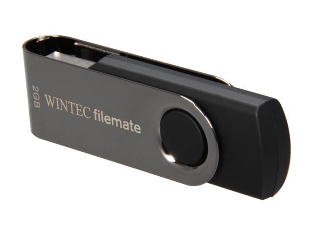 Wintec Filemate Swivel 2GB USB 2.0 Flash Drive (Silver) Model 3FMUSB2GWB R