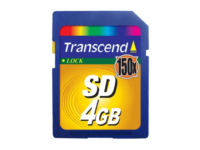 Transcend 4GB Secure Digital (SD) Flash Card Model TS4GSD150