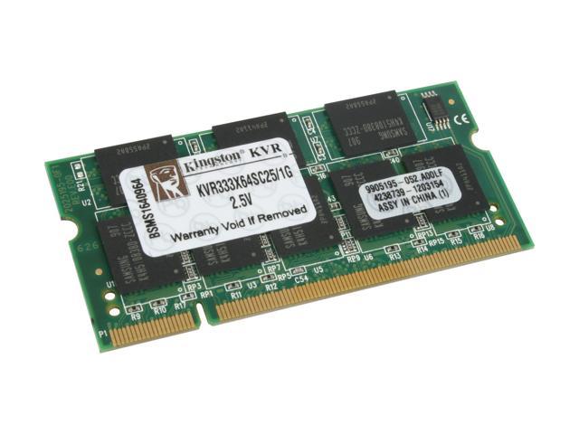 Kingston ValueRAM Model KVR333X64SC25/1G  Laptop Memory