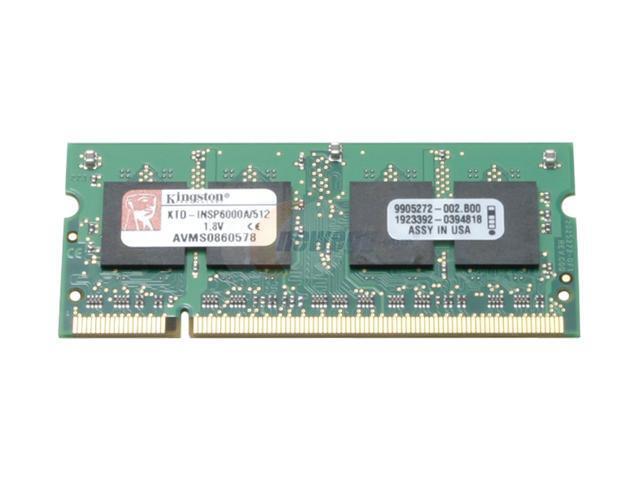 Kingston 512MB 200-Pin DDR2 SO-DIMM DDR2 533 (PC2 4200) Unbuffered System Specific Memory For Dell Model KTD-INSP6000A/512