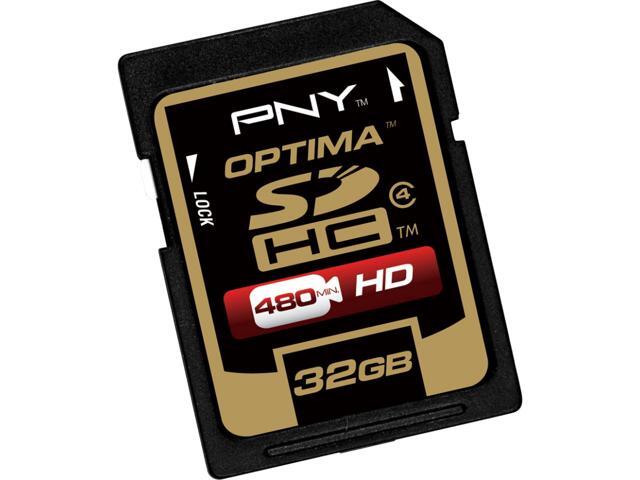 PNY Optima 32GB Secure Digital High-Capacity (SDHC) Flash Card Model P-SDH32G4-EF/S2