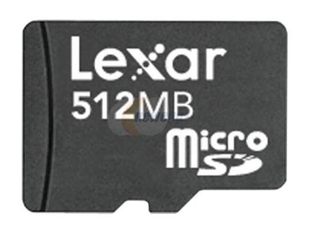 Lexar 512MB MicroSD Flash Card Model SDMI512 624