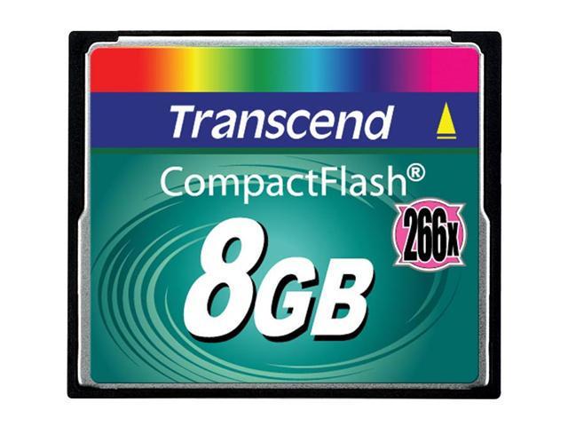 Transcend 8GB Compact Flash (CF) Flash Card Model TS8GCF266