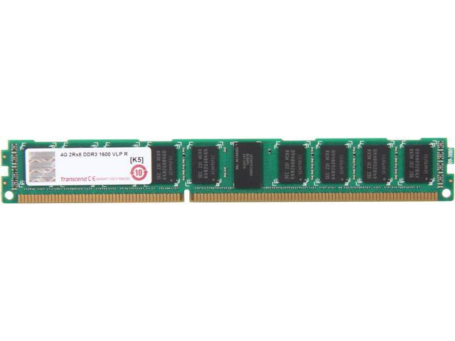 Transcend 4GB 240 Pin DDR3 SDRAM Registered DDR3 1600 (PC3 12800) Server Memory Model TS512MKR72V6NL