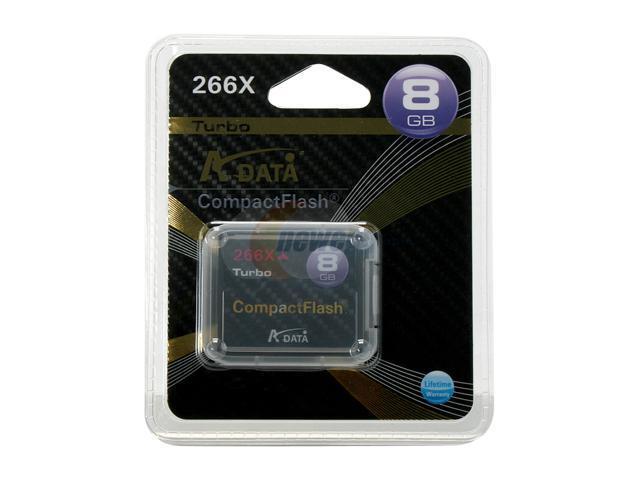 ADATA Turbo 8GB Compact Flash (CF) Flash Card Model CF 266X 8GB