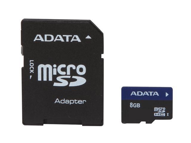 ADATA UHS I 8GB microSDHC Flash Card Model AUSDH8GUI RA1