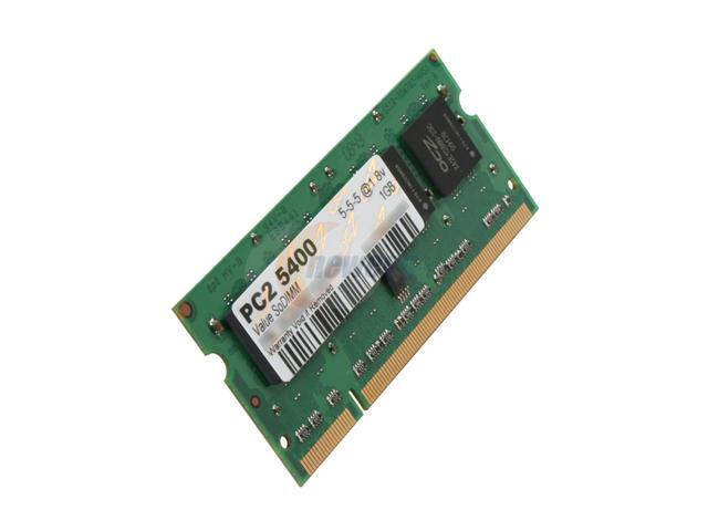 OCZ Value 1GB 200-Pin DDR2 SO-DIMM DDR2 667 (PC2 5400) Laptop Memory Model OCZ26671024VSO