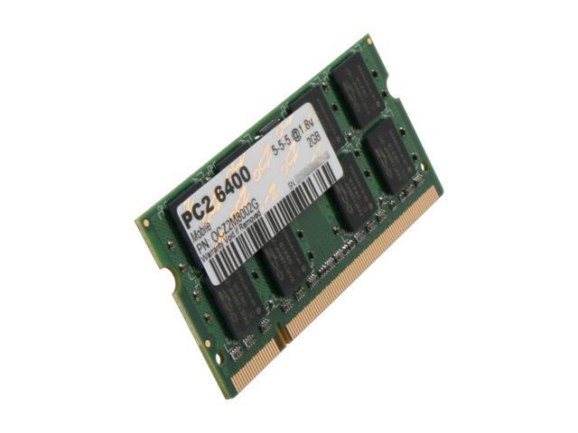 OCZ 2GB 200-Pin DDR2 SO-DIMM DDR2 800 (PC2 6400) Laptop Memory Model OCZ2M8002G