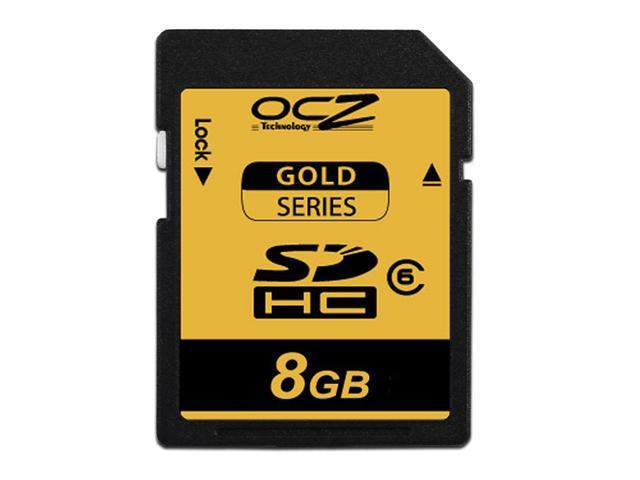 OCZ Gold Series 8GB Secure Digital High Capacity (SDHC) 150x Flash Card Model OCZSDHC6PRO 8GB
