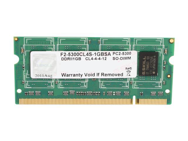G.SKILL 1GB 200-Pin DDR2 SO-DIMM DDR2 667 (PC2 5300) Laptop Memory Model F2-5300CL4S-1GBSA