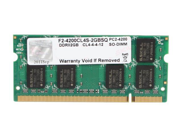 G.SKILL 2GB 200-Pin DDR2 SO-DIMM DDR2 533 (PC2 4200) Laptop Memory Model F2-4200CL4S-2GBSQ