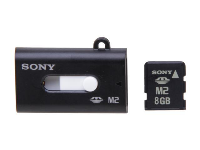 SONY 8GB Memory Stick Micro (M2) Flash Card w/ M2 USB Adaptor Model MSA8GU2