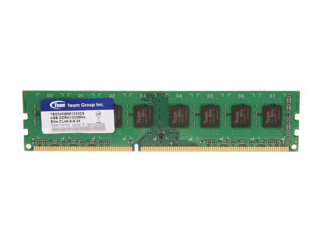 Team Elite 4GB 240 Pin DDR3 SDRAM DDR3 1333 (PC3 10600) Desktop Memory Model TED34096M1333C9