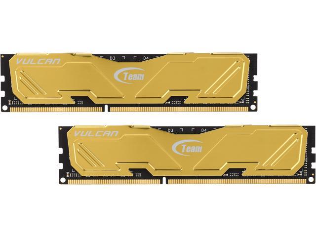 Open Box Team Vulcan 16GB (2 x 8GB) 240 Pin DDR3 SDRAM DDR3 1600 (PC3 12800) Desktop Memory Model TLYED316G1600HC10ADC01