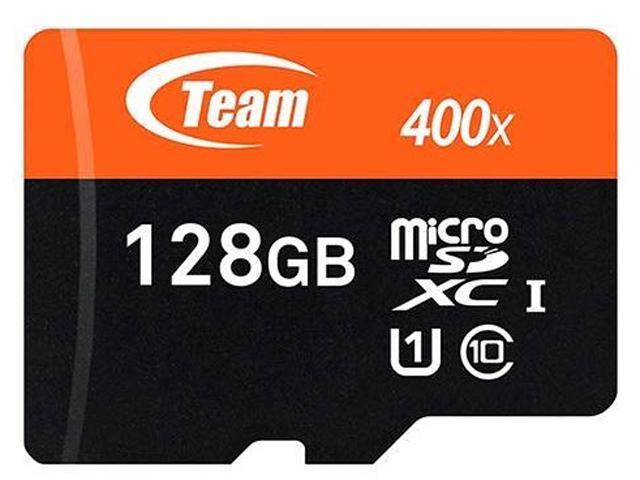 Team 128GB microSDXC Flash Card with OTG/USB reader Model TUSDX128GUHS36