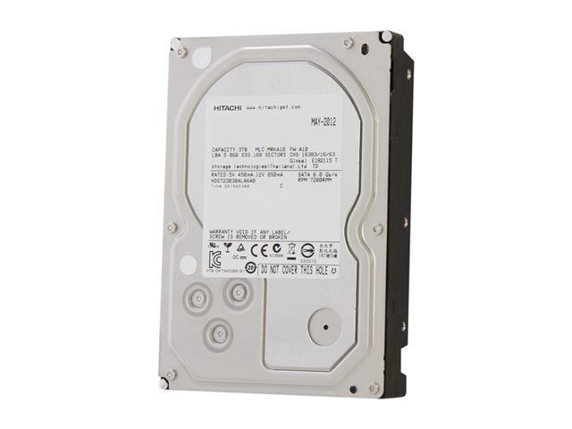 Hitachi GST Deskstar 7K3000 HDS723030ALA640 (0F12450) 3TB 7200 RPM 64MB Cache SATA 6.0Gb/s 3.5" Internal Hard Drive Bare Drive