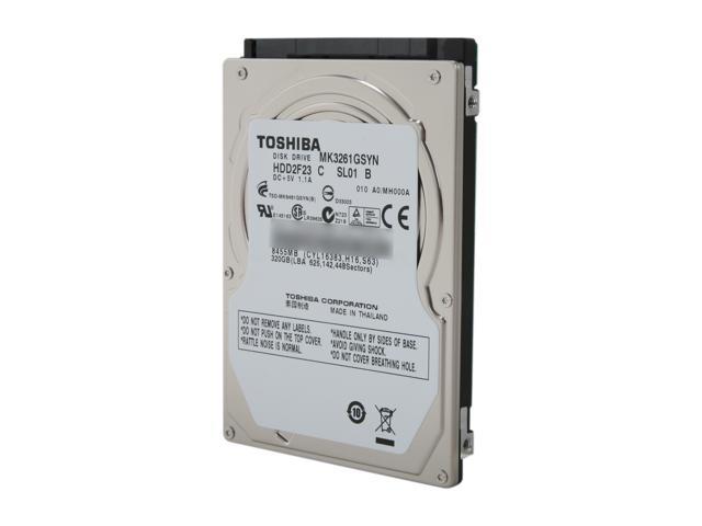 TOSHIBA MK3261GSYN 320GB 7200 RPM 16MB Cache SATA 3.0Gb/s 2.5" Internal Notebook Hard Drive