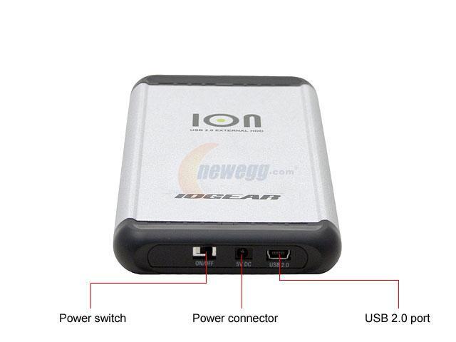 IOGEAR ION 80GB USB 2.0 2.5" External Hard Drive GHD225U80