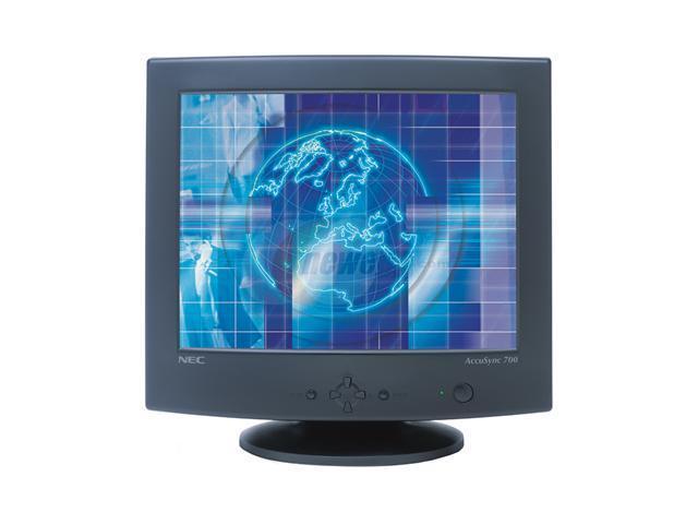 NEC Display Solutions AS700 BK Black 17" CRT Monitor 0.27mm Dot Pitch D Sub