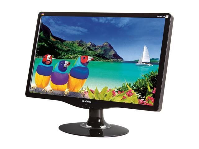 ViewSonic VA2431WM Glossy Black 23.6" 5ms Widescreen Full HD 1080P LCD Monitor Built in Speakers 300 cd/m2 DC 100,000:1(1000:1) Built in Speakers