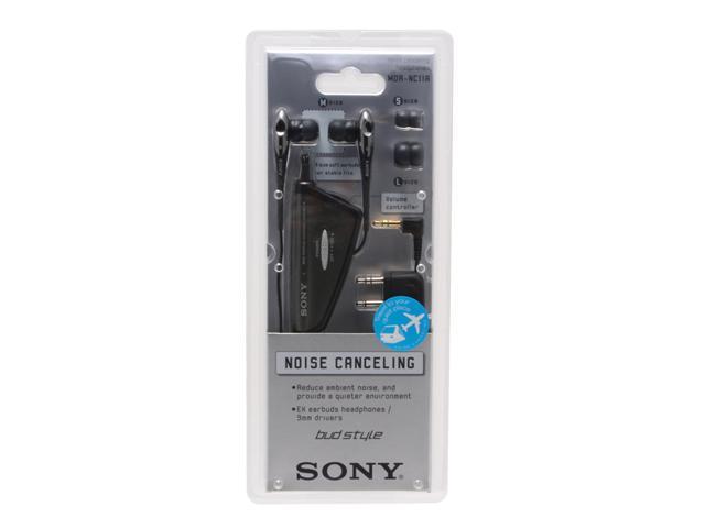 SONY MDR NC11A/BLK 3.5mm Connector Canal Noise Canceling Headphones