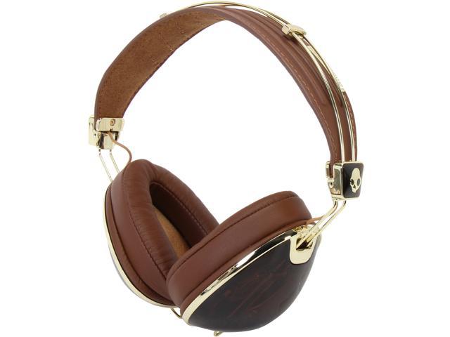 Open Box: Skullcandy Aviator Headphones Brown/Gold w/Mic3 -S6AVFM-157 ...