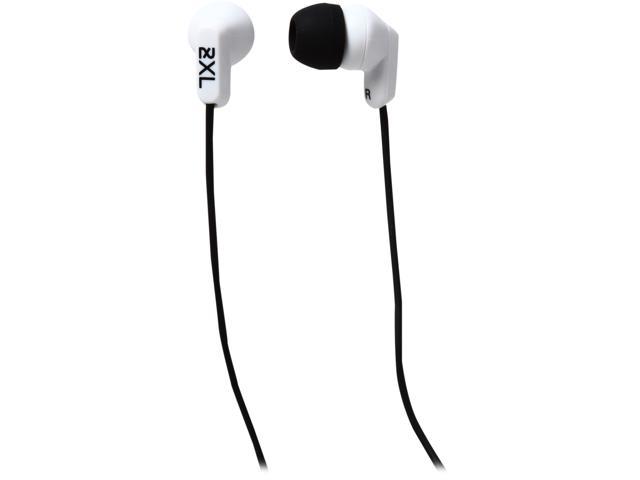 Open Box 2XL White X2WHFY 819 3.5mm Connector Whip In Ear Headphone with Ambient Chatter Reduction and Hands Free Mic